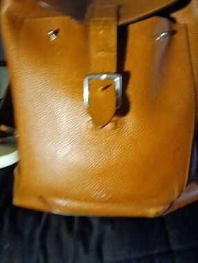 Mulberry Cognac Leather Buckle Backpack